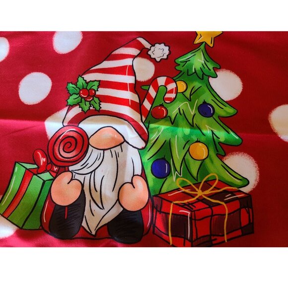 Christmas Throw Pillow Cover Soft Red Holiday Decorative Accent Case Gnome Decor - Picture 3 of 8